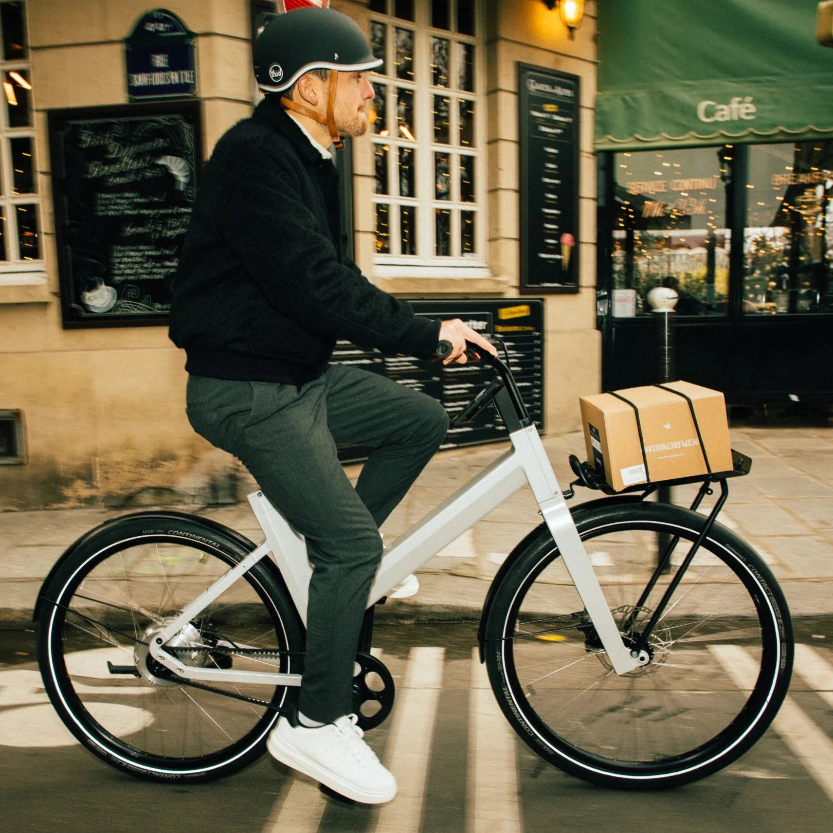 vélo roulant homme hybride anod hybrid porte paquet avant ville route